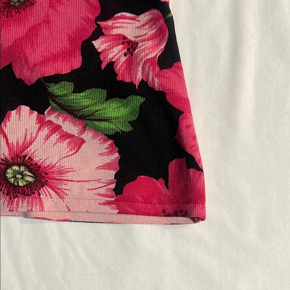 August Silk Black and Pink Floral Cardigan - Picture 8 of 9